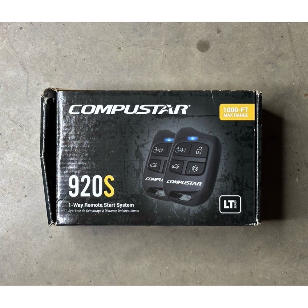 Compustar S920S 4-Button 1 Way Remote Start System (up to 1500' Range) Open Box